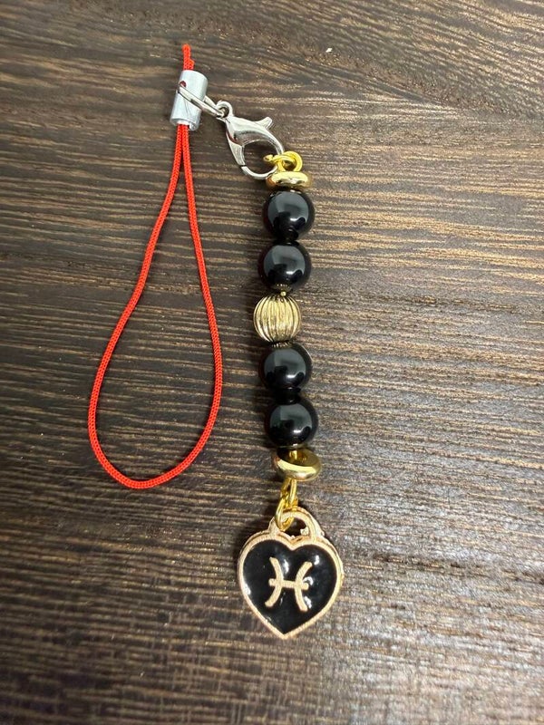 Charm - Pisces Black Onyx