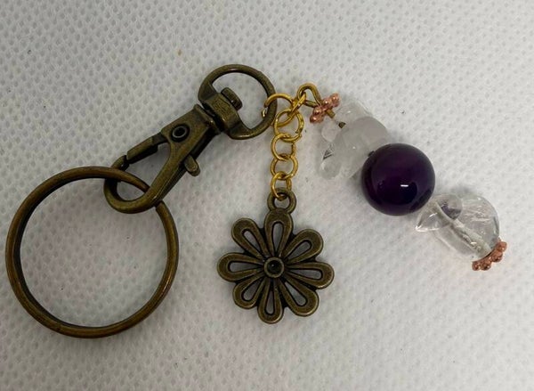 Keychain - Antique - Purple Agate