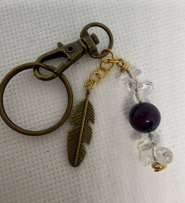 Keychain - Antique - Purple Agate