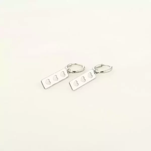 Three hearts - silver