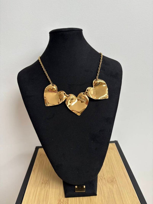 Big heart necklace- gold