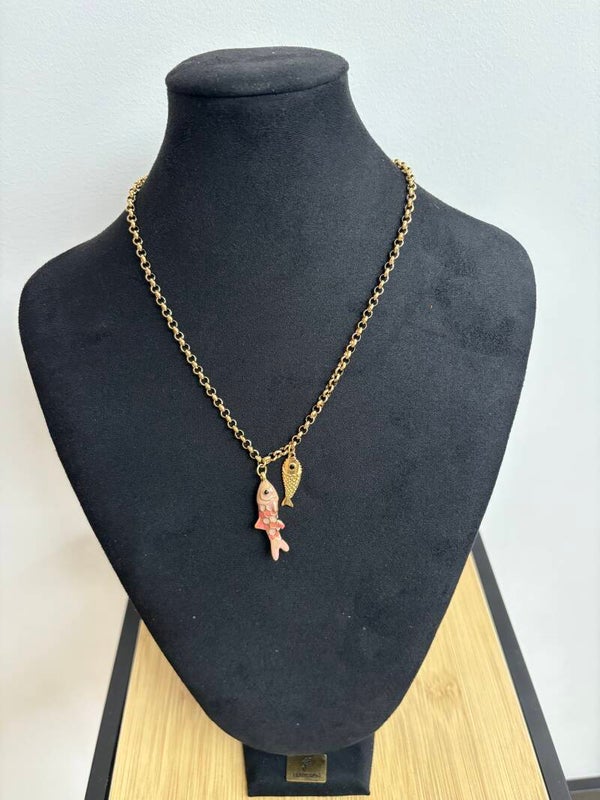 Fish necklace - gold