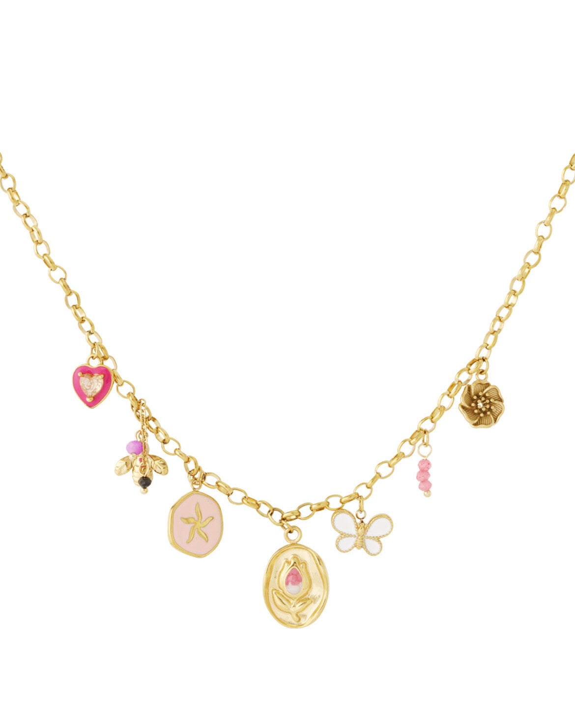 Spring necklace - gold
