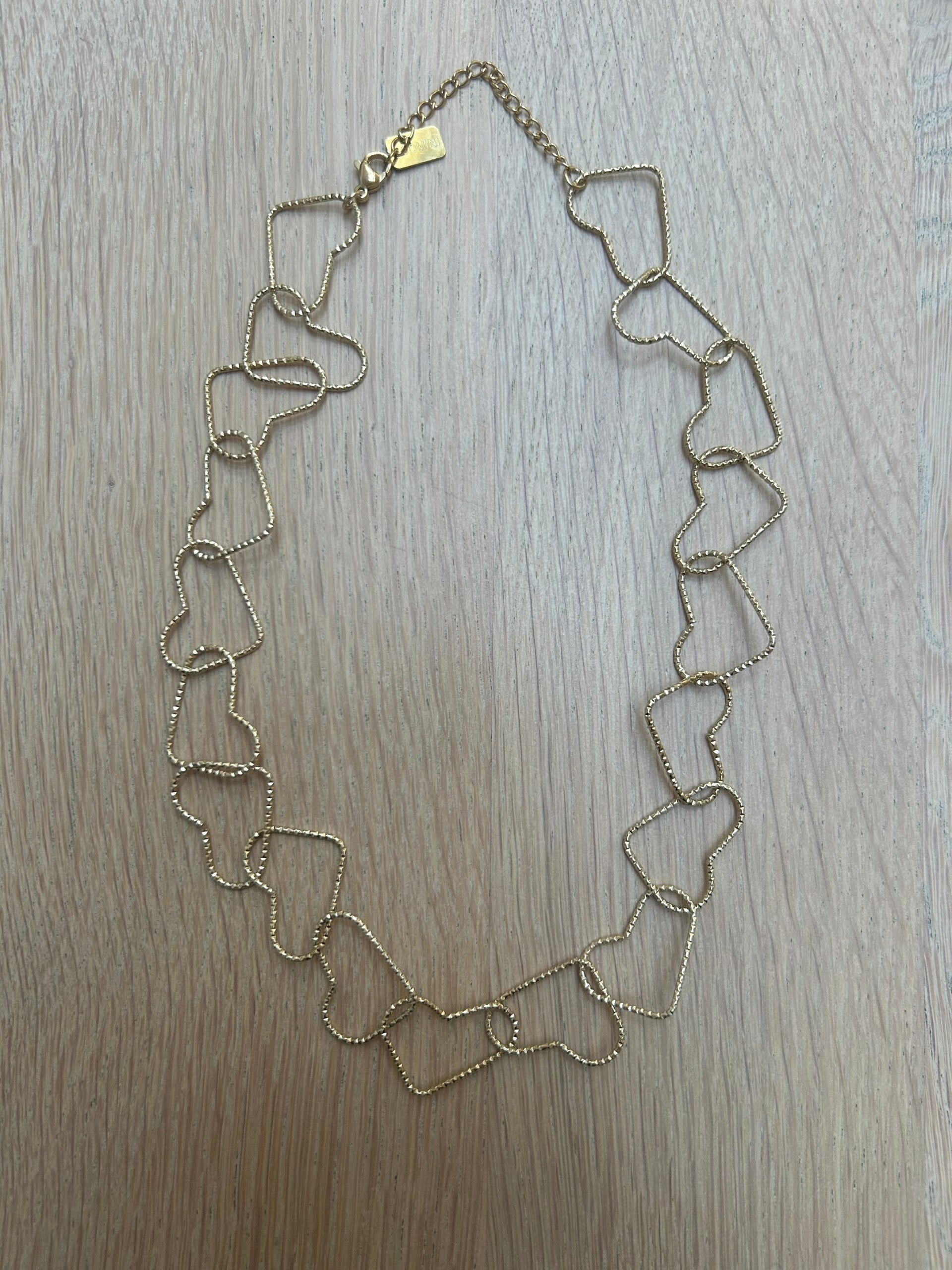 Heart connection necklace - gold