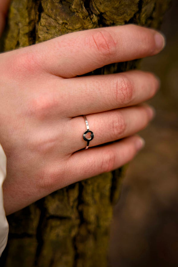 Heart ring - silver