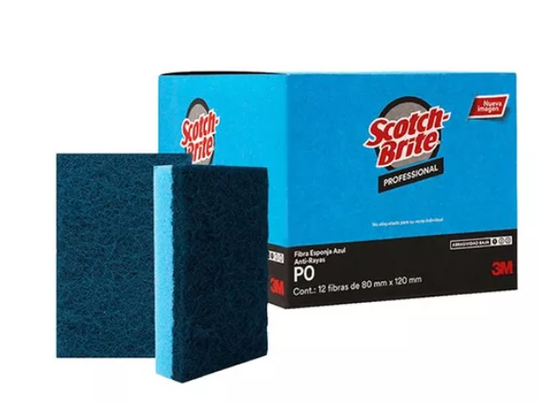 Fibra P0 Azul Scotch Brite (12pzs)