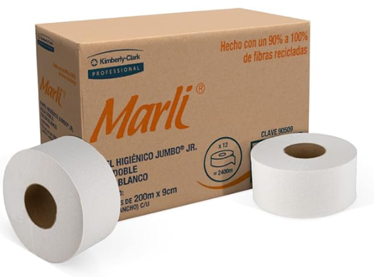 Papel Higiénico en Bobina 200m Marli