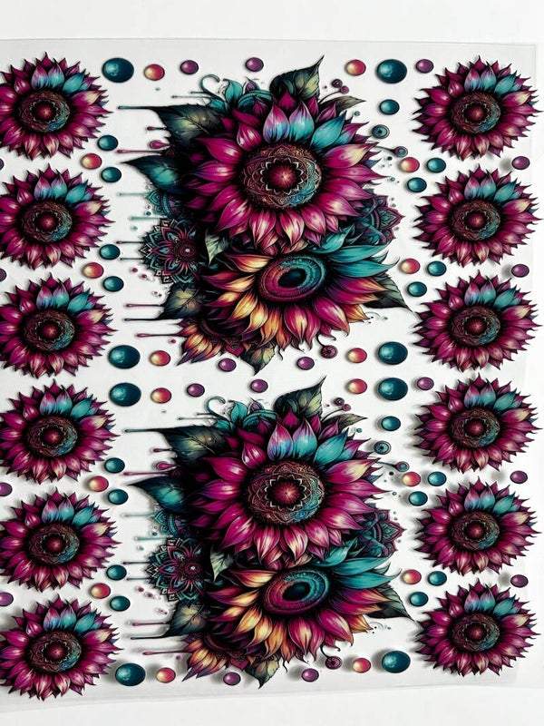 20 oz DTF - vibrant sunflowers