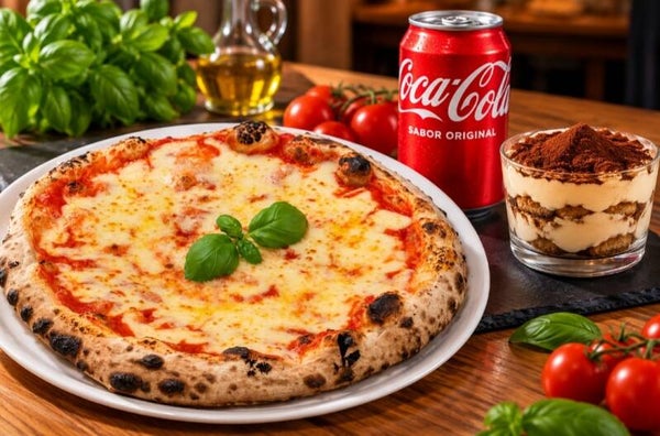 🟢 COMBO SOLO 🟢     PIZZA + BEBIDA + POSTRE