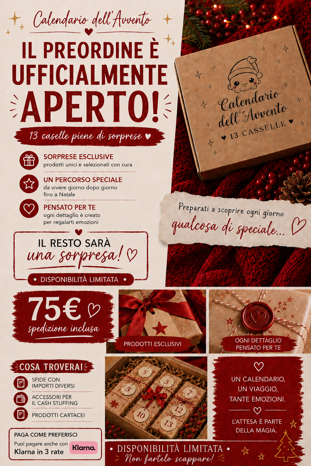 Calendario dell'avvento 13 caselle
