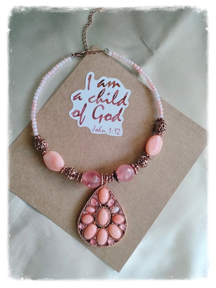 Child of God — Blush Pink Statement Necklace
