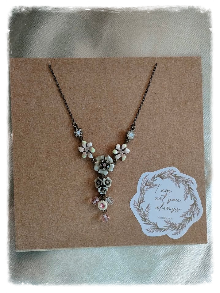 I Am With You Always Floral Necklace