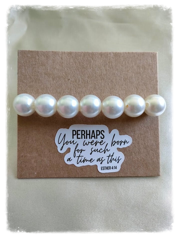 Esther 4:14 Classic Pearl Bracelet