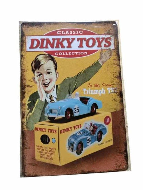 Vintage Dinky Toys metal sign