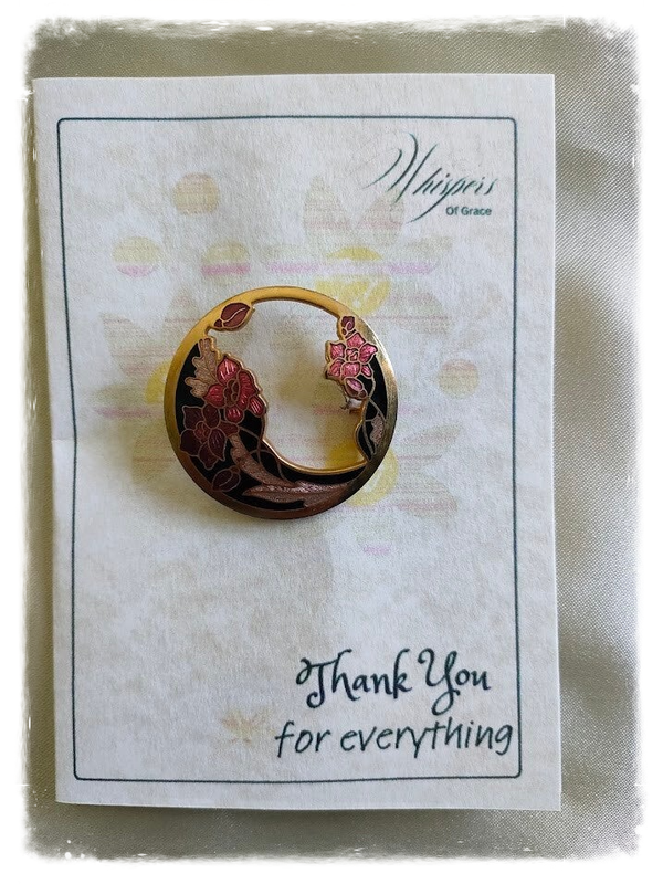 Thank You for Everything — Floral Cloisonné Brooch