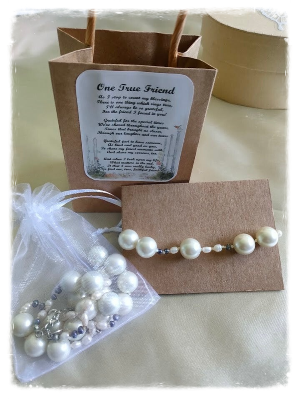 One True Friend Pearl Necklace and Bracelet