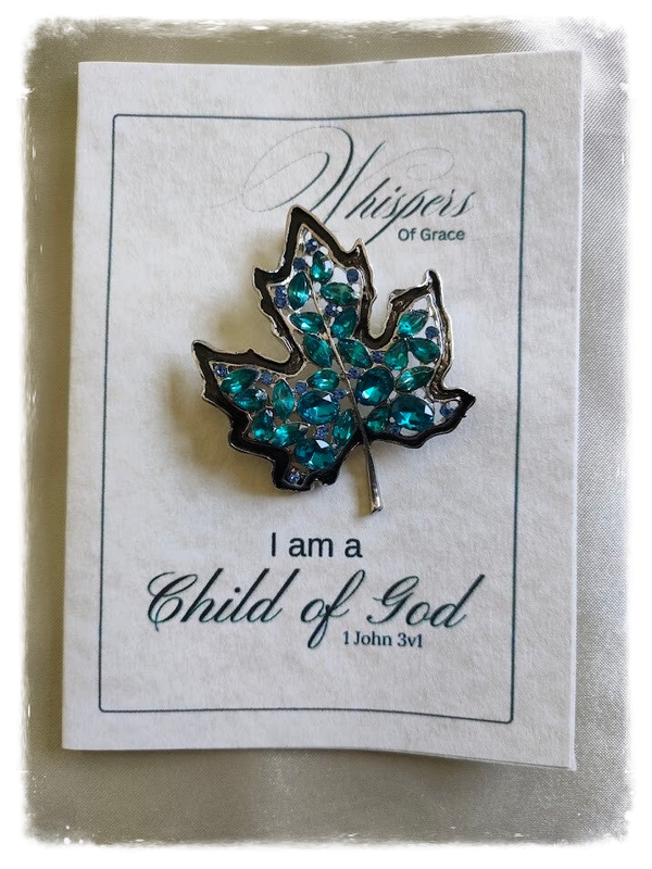 I Am a Child of God — Maple Leaf Brooch