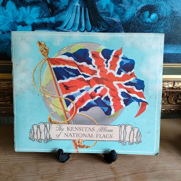 Kensitas Album of National Flags Vintage Cigarette Silk Cards & Album