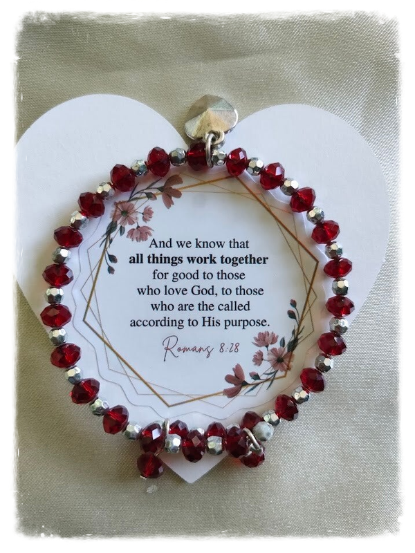 All Things Work Together — Red Crystal Bracelet