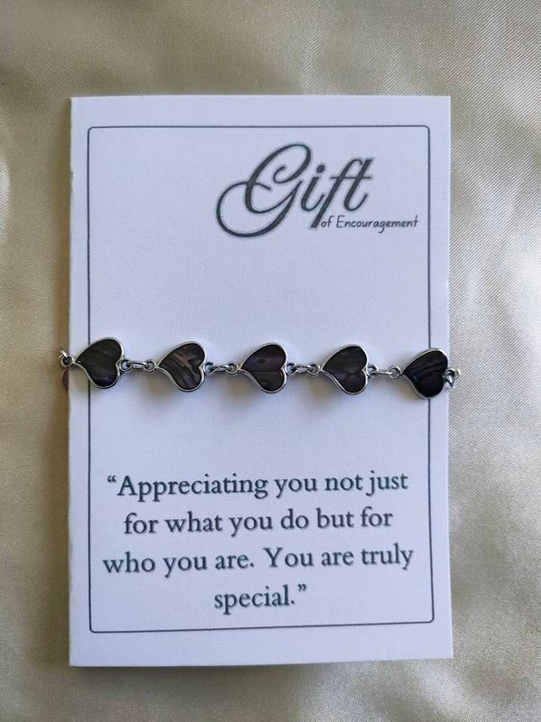Gift of Encouragement - heart Bracelet