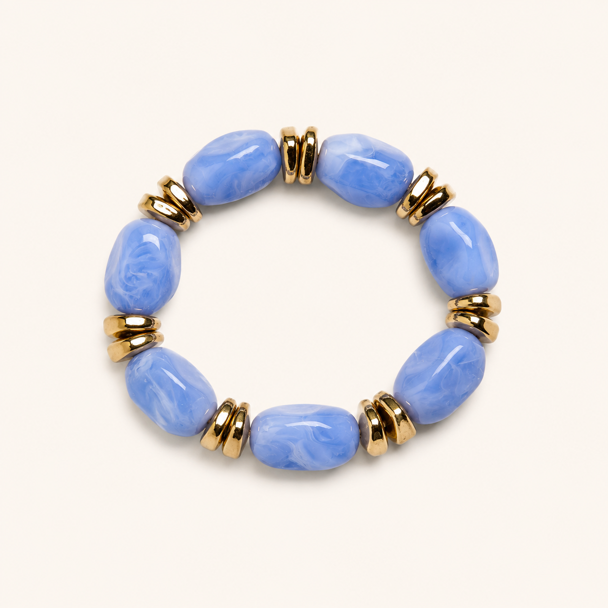BRACELET LIGHT BLUE GOLD