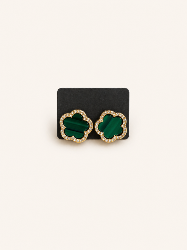 VAN C INSPIRED OORBELLEN EMERALD GREEN