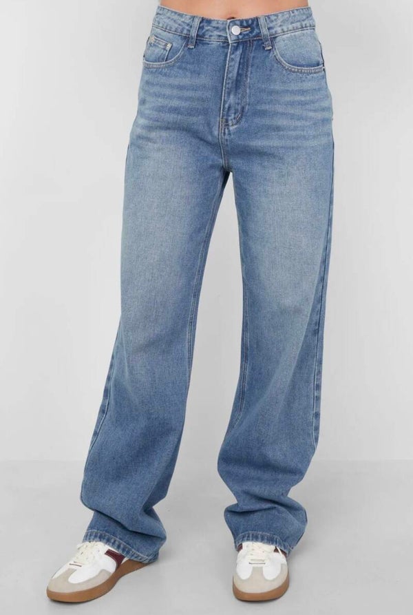 Hearted wide leg jeans