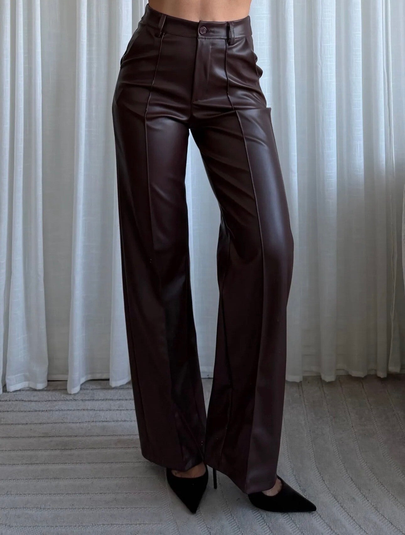 Amélie leather pants straight