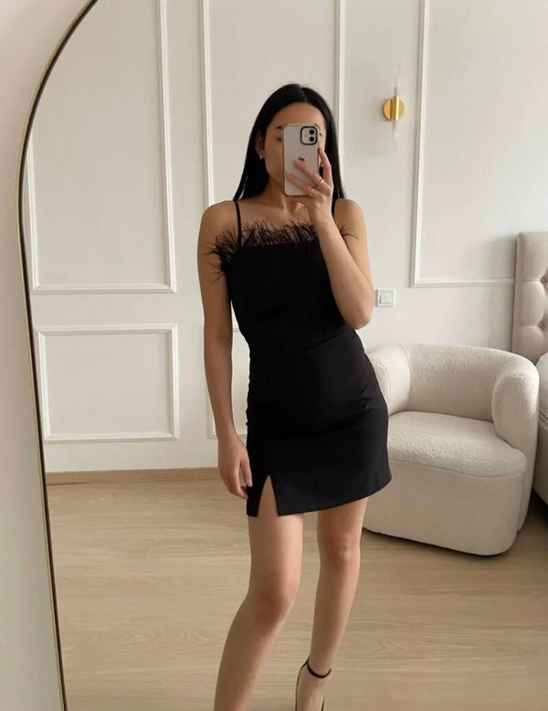 Belle feather dress