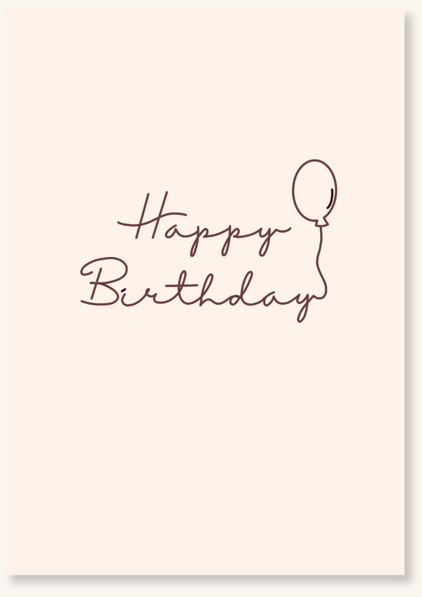 Verjaardag - Happy Birthday ballon bruin