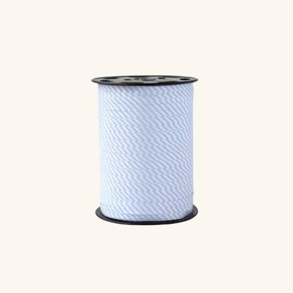 Krullint - Lichtblauw gestreept 2 meter