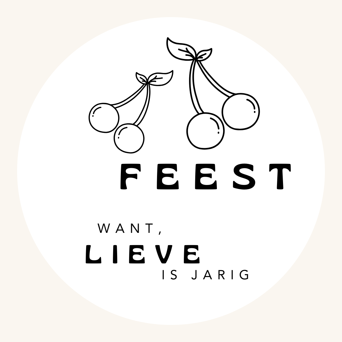 Gepersonaliseerde stickers per stuk - Kersen