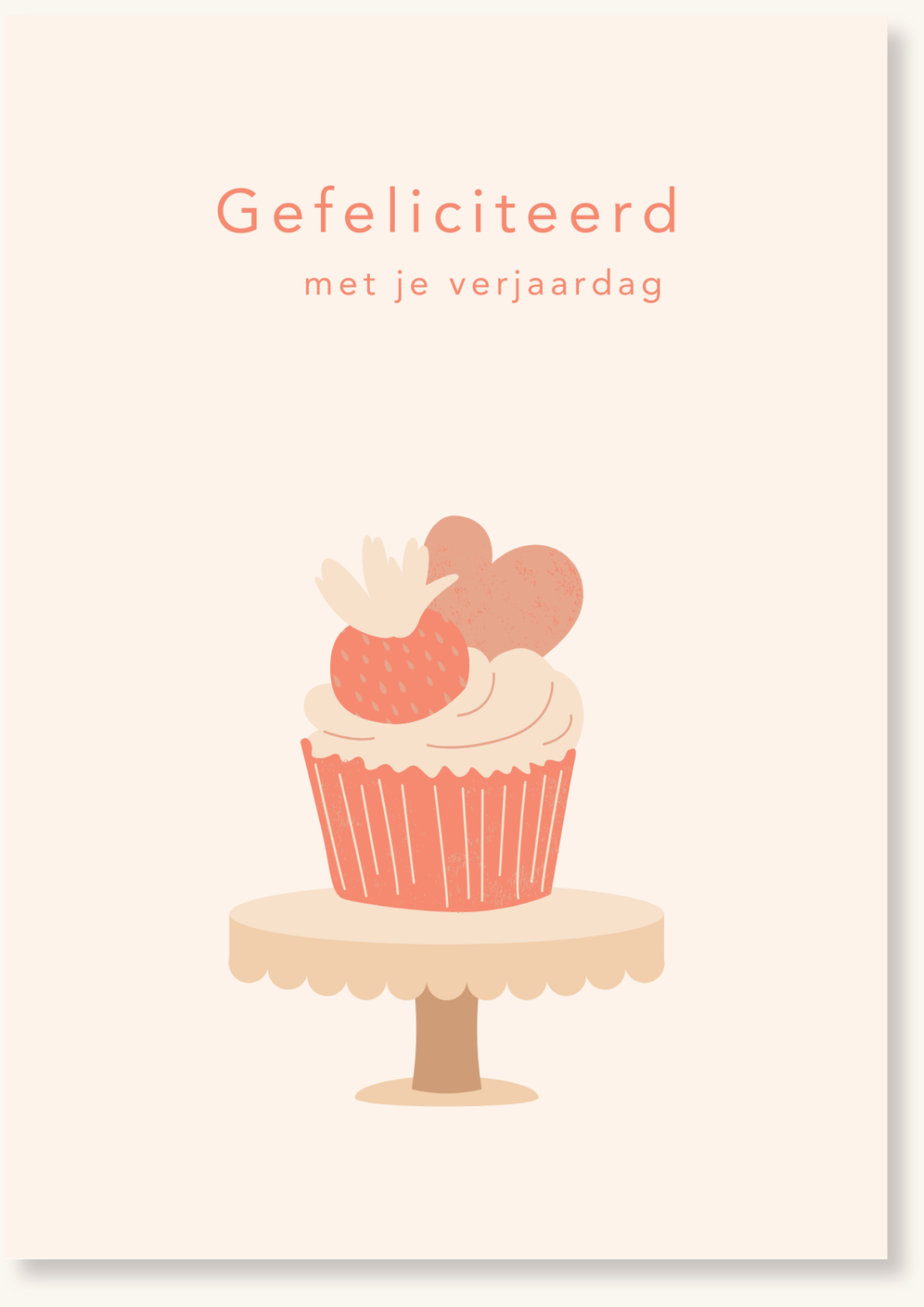 Verjaardag - Roze cupcake