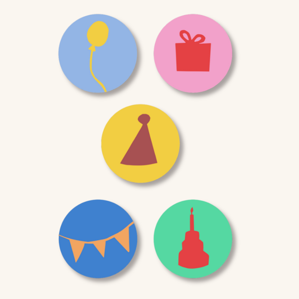 Stickers - Happy feest - 10 stuks