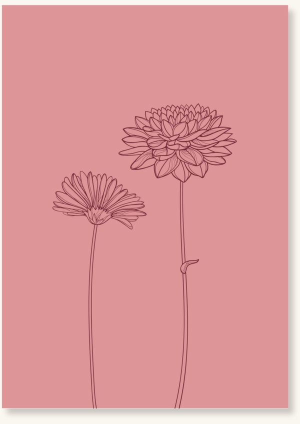 Blanco - Twee bloemen