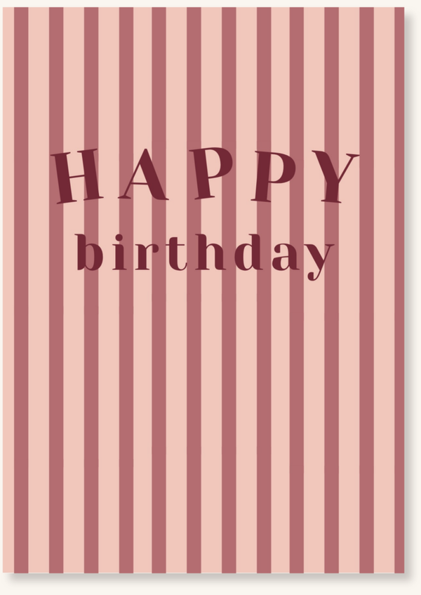 Verjaardag - Happy Birthday gestreept