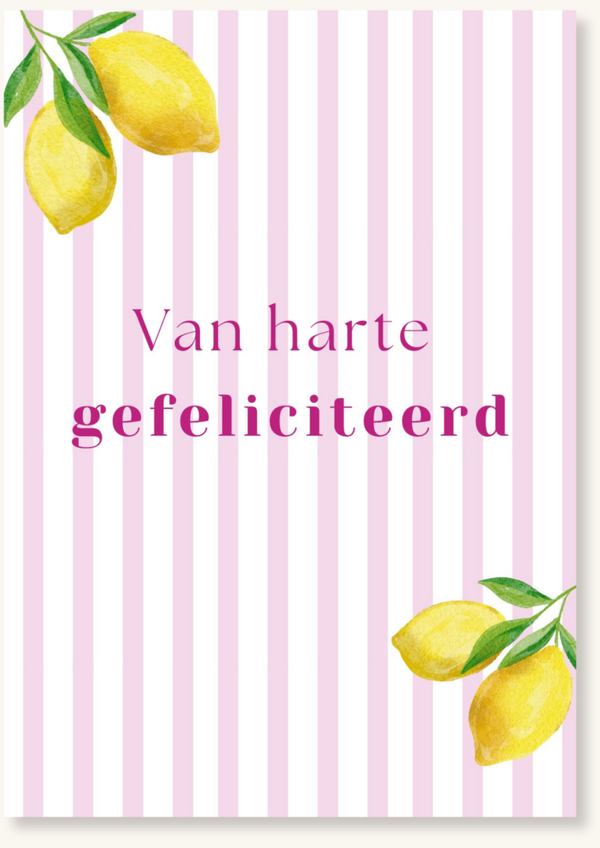 Verjaardag - Citroenen roze