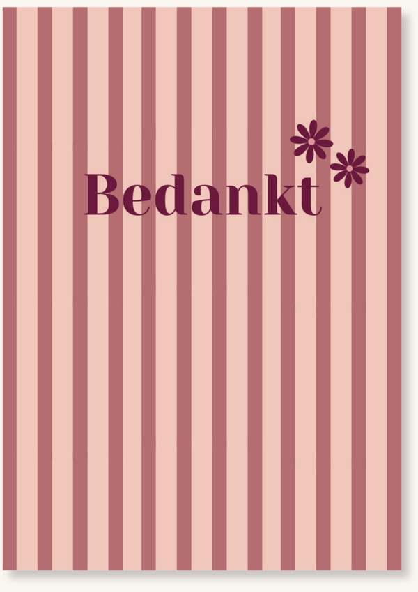 Diversen - Bedankt gestreept