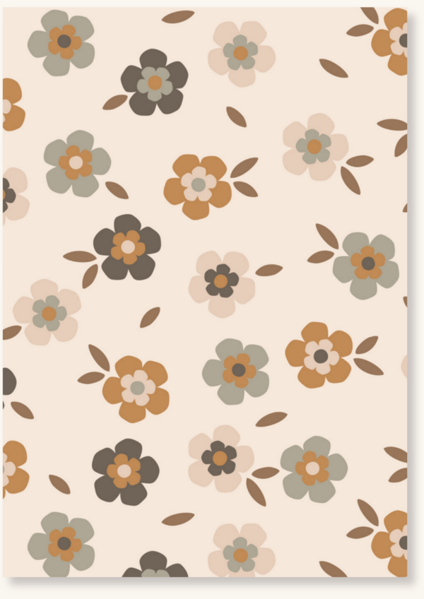 Blanco - Retrobloemetjes bruin