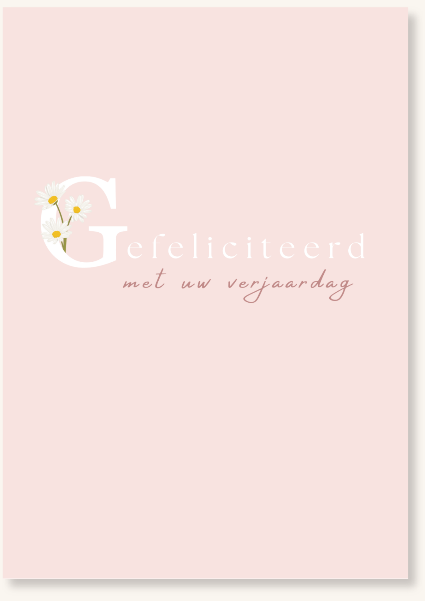 Verjaardag - Gefeliciteerd met uw verjaardag roze