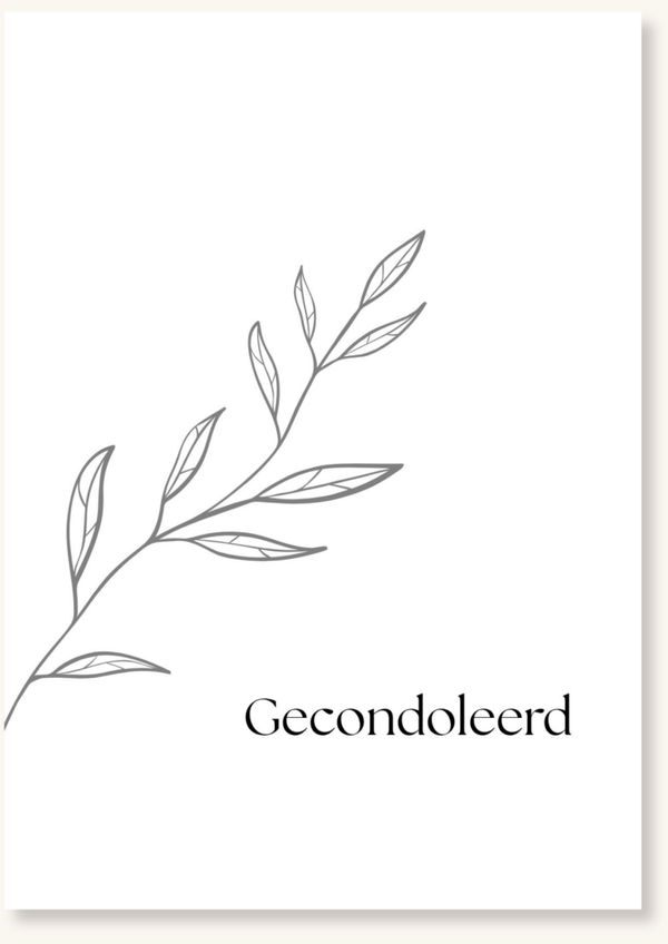 Gecondoleerd - Zwarte tak