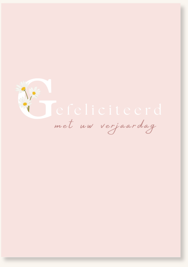 Verjaardag - Gefeliciteerd met uw verjaardag roze