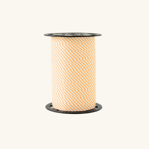 Krullint - Oranje met wit gestreept 2 meter