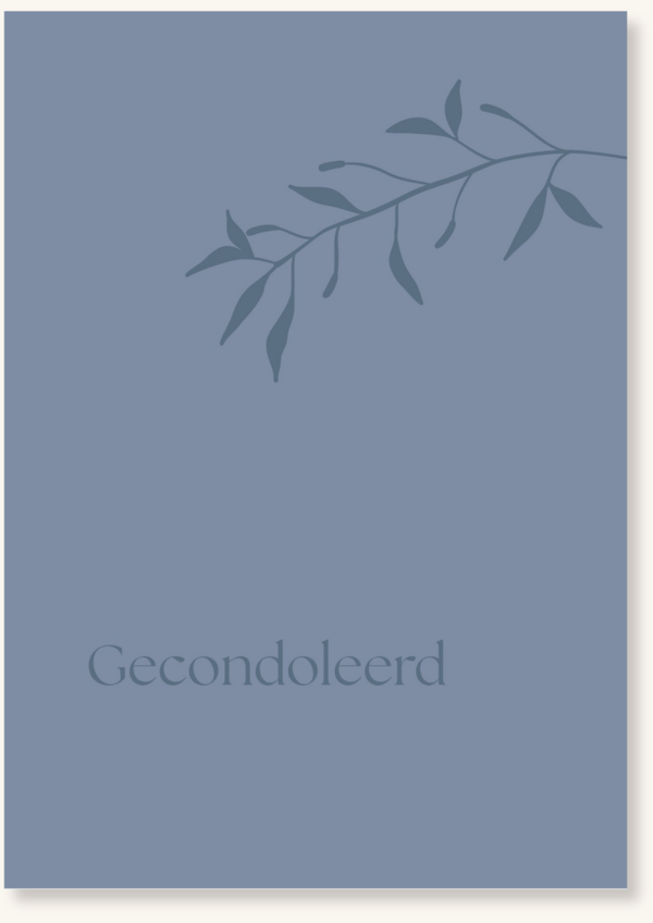 Gecondoleerd - Blauw
