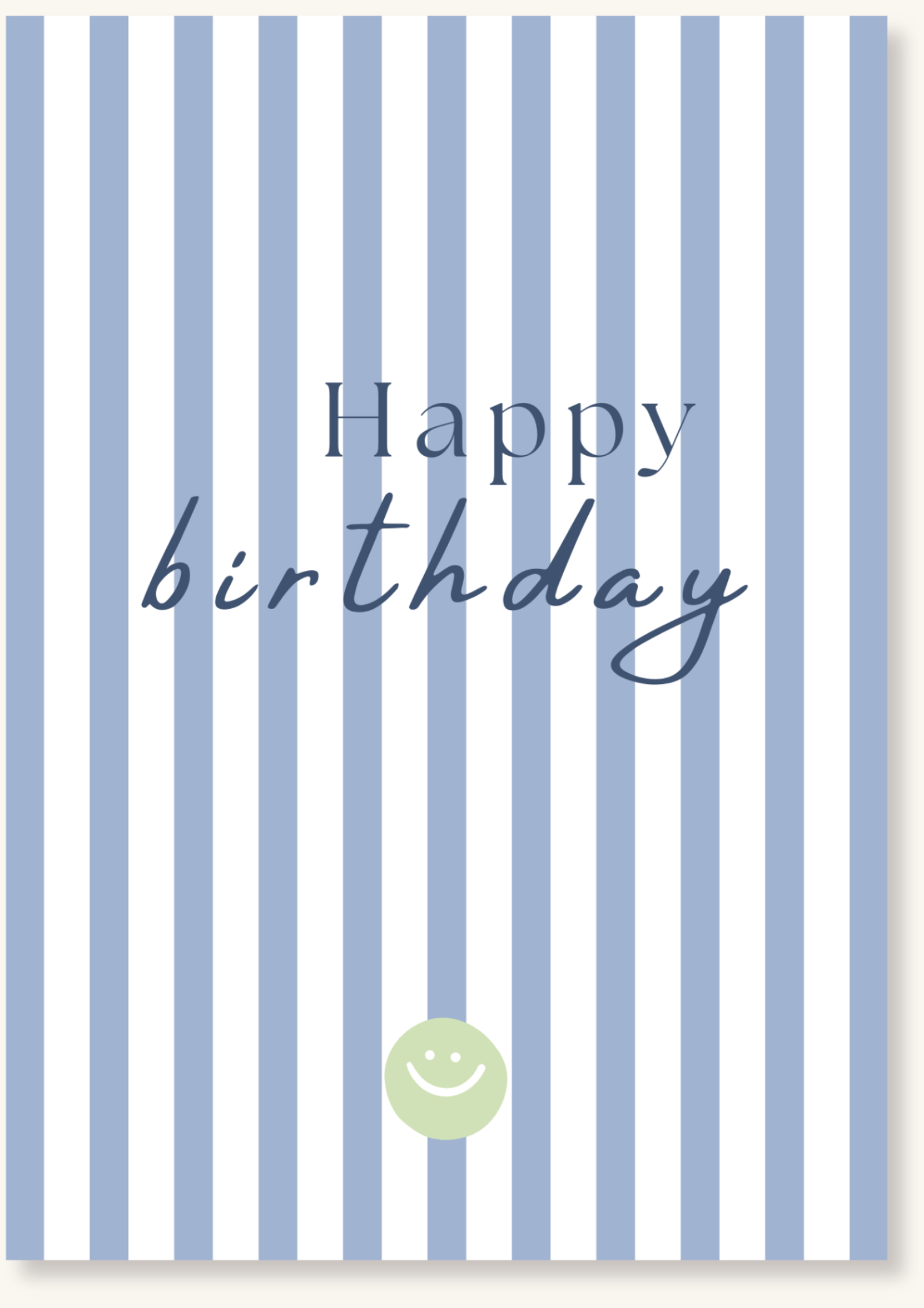 Verjaardag - Happy Birthday strepen blauw