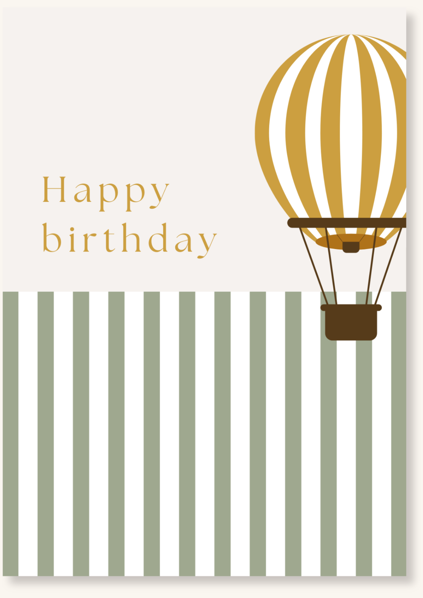 Verjaardag - Happy Birthday luchtballon groen