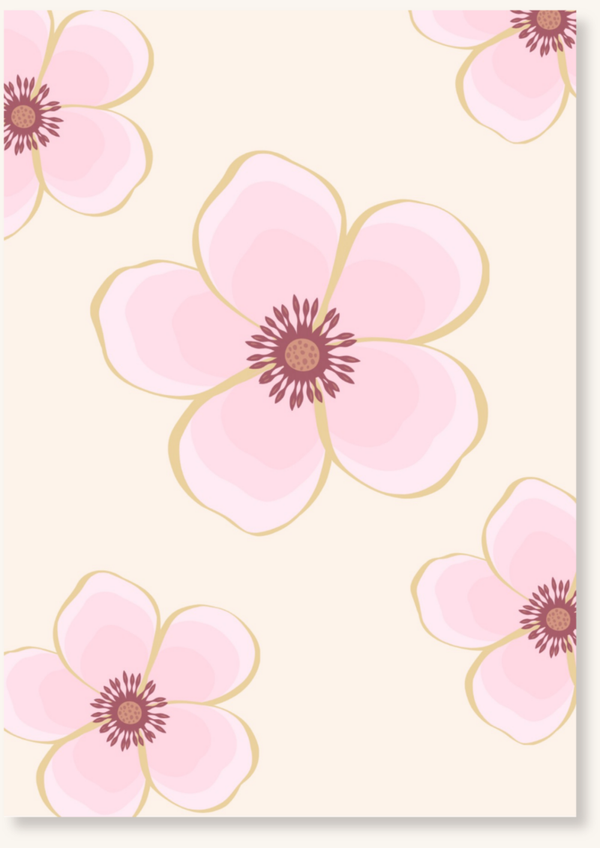 Blanco - Getekende bloem roze