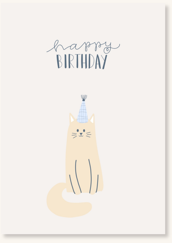 Verjaardag - Poes blauw