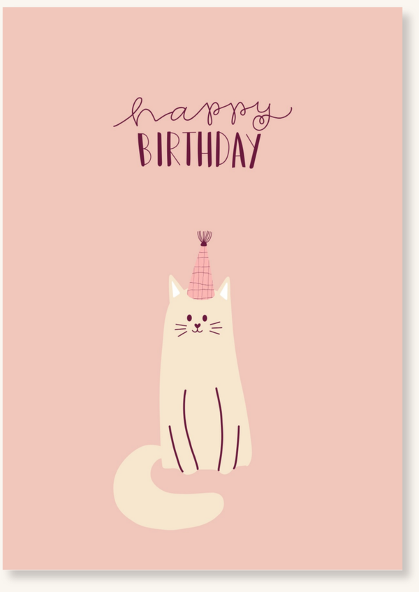 Verjaardag - Poes roze