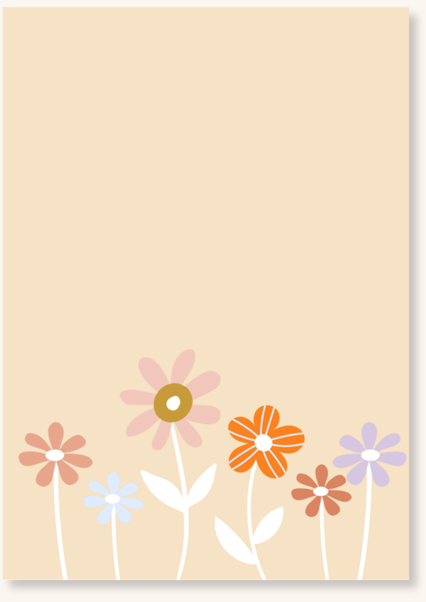 Blanco - Gekleurde bloemen